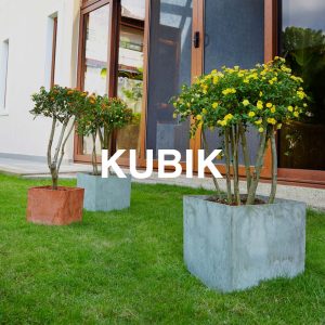 Artstone Kubik flower pots